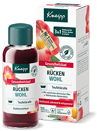 Kneipp Health Bath Back Wellness - Bath Oil with Valuable Extract of Devil's Claw and Natural Essential Oils from Lavender and Cajeput - for Back, Neck and Shoulder - 100 ml
