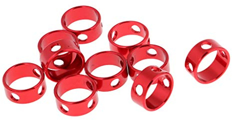 10 unids tienda de campaña de bloqueo de cuerda cuerda sujetador Guy Line Runner tensores tensores tensor anillo forma rojo