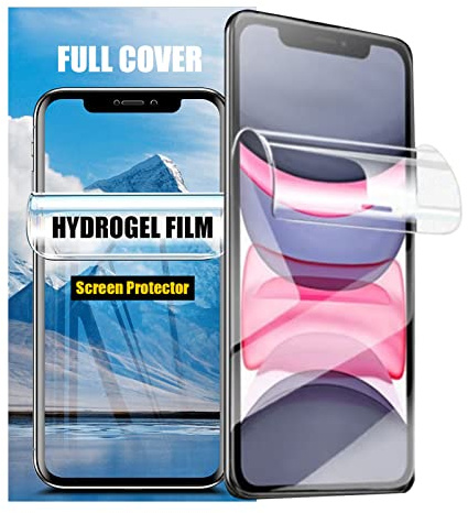 LOOKSEVEN 3 Pack Hydrogel Film Transparent Soft TPU Screen Protector Compatible with iPhone X, iPhone XS, iPhone 11 Pro, High Sensitivity Protective Film (Not Tempered Film)