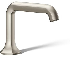 KOHLER Occasion 27009-BN Bec de robinet d'évier de salle de bain, bec fixe pour évier de salle de bain, 1,2 gpm, nickel brossé vif