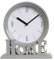 MagiDeal Reloj de Escritorio Decorativo para el hogar Estante silencioso Oficina Mantel Sin tictac Chimenea Relojes de Mesa para Adorno Dormitorio, Gris