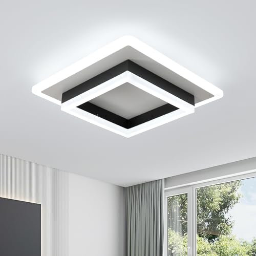 Comely Modern LED Ceiling Lights, 30W 3300LM Super Bright Square LED Ceiling Light, Acrylic Ceiling Lamp for Living Room Kitchen Bedroom Hallway Balcony, Cool Light 6500K