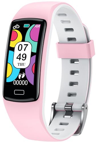 Orologio Smartwatch Fitness Tracker Impermeabile: Smart Watch Bambini Bambino Bambina Ragazzo per Contapassi Sport Calorie Sanguigna Pressione Cardiofrequenzimetro Esercizio Compatibile Android iOS