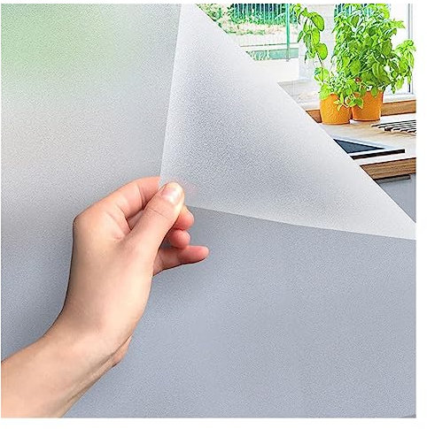 Fensterfolie Matte Fensterfolie, Sichtschutz, UV-Schutz, gebeiztes Vinyl for Glas, statische Haftung, mattierter dekorativer Fensteraufkleber for Badezimmer, Zuhause und Büro Sichtschutzfolie Fenster