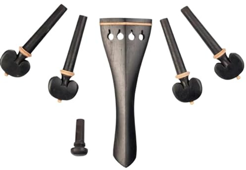 Violine Saitenhalter 4PCS Geige Neck Tuning Peg Für 4/4 Violine Ebenholz Saitenhalter Violino DIY Reparatur Zubehör