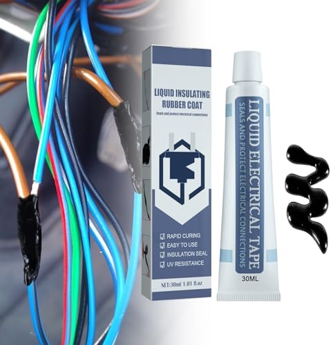 Flüssiges Isolierband,Flüssiger Isoliergummimantel,Liquid Insulating Rubber Coat,Flüssiges Elektrisches Klebeband,Hochtemperaturbeständiger Flammhemmender Kleber,Flüssiges Isolierbanad,Schwarz,30ml