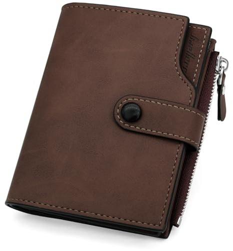 GOUNNU Herren Portemonnaie Leder Geldbeutel RFID Schutz Portmonee Große Kapazität Herren Brieftasche Viele Fächer Bifold Geldbörsen mit Münzfach,15 Kartenfachern Multifunktionale Männer Geldbörse