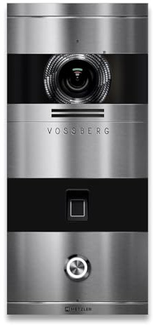 Metzler VDM10 2.0 Video Sprechanlage mit Türöffner (Stromversorgung) & Fingerprint - Anschluss 2-Draht IP - Türsprechanlage mit HD-Kamera - 1 Familienhaus Sprechanlage -Edelstahl gebürstet | Niko