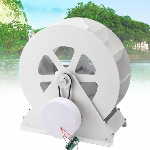 RVUEM 50w, Generador HidroeléCtrico con Rueda HidráUlica Generador Turbina HidráUlica RelacióN TransmisióN por Engranajes Es 3:1 TransmisióN Silenciosa Baja Velocidad para Cargar BateríAs 5V-12V-24V
