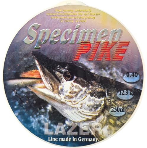LAZER LINE Hecht Monofil Angelschnur 250m DIA0,40mm Test 12,3kg Grün Schnur | Barsch & Zander Angel - Spinner Angeln - Raubfisch Rig - Monofilament Angelsehne - Nylonfaden Vorfach – Vorfachschnur