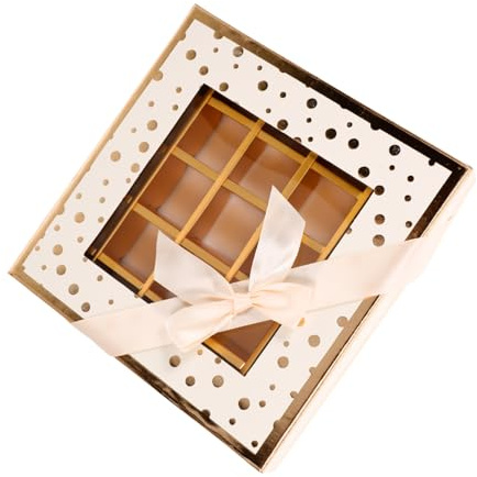 Generisch Schachtel Pralinenschachtel Leer Schokolade Pralinen Bonbons Pappe Beige