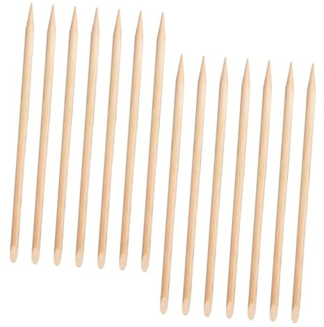 WOFASHPURET 100 Piezas de Palitos de Madera para Quitar Cutículas de Uñas, Desechables y Portátiles, Doble Punta para Manicura DIY en Casa