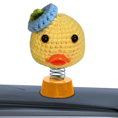 Häkeln Schütteln Sonnenblume Frosch Ente Wackelkopf Animierte Wackeltänzerin Animierter Wackeltänzer-Autodekor Autozubehör Armaturenbrett Dekorationen
