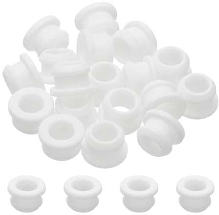PATIKIL 18 Pezzi Passacavi, 12mm Diametro Di Montaggio Passacavi In Plastica Fermacavi Snap Bushing Protezione Filo Passacavo Per Filo Cavo Tubo, Bianco