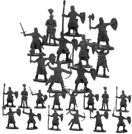 CLISPEED 200 Kleiner Soldatenfiguren Mittelalterliche Kavallerie Modelle Für Kinder Sandtischdekoration Realistische Miniatur Menschen