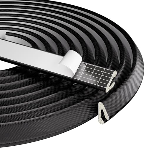 6M Black V-Shape Foam Weather Seal Strip Draught Excluder for Door Frame | Small Gaps,Anti-Collision,Self Adhesive,Soundproof,Windproof,Dustproof,Stripping,Draft Excluder Insulation Tape