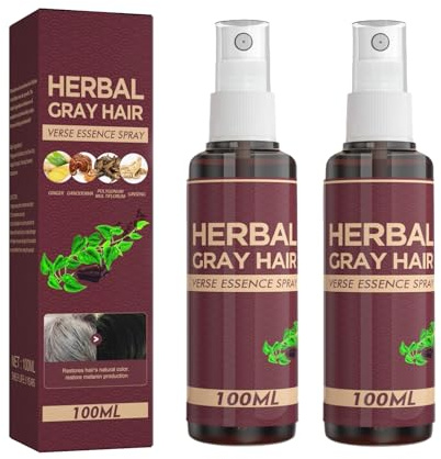 Herbal Gray Hair Spray, après-shampoing assombrissant pour cheveux gris, pour cheveux gris, pour renforcer et entretenir tous les types de cheveux (2)