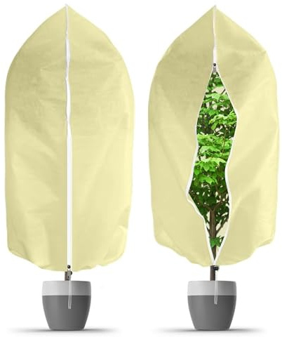 ASTRIgneous 2 Telo per Piante Inverno Antigelo 120 x 80CM Protezione Piante Inverno Telo Piante Antigelo con Cerniera Telo Copertura Piante Inverno per Piante in Vaso Ulivi Palme