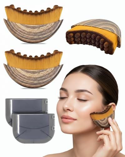 Jorxentia Lymphatic Drainage Face and Body Brush - Dry Brushing Massager for Lymphatic Face Care, Contouring & Fatigue Relief, Ergonomic Design for Precise Skin Fit, Gentle Daily Use