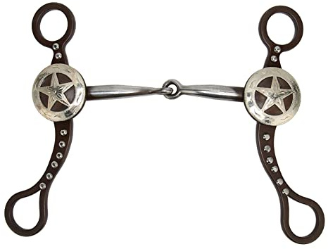 VBLKUYDPR Morso per Bocca di Cavallo in Bronzo Antico Intagliato a Mano, morso per Filetto di Cavallo in Acciaio Inossidabile, morso Western Durevole antiruggine con Bordi Lisci per Corse