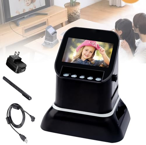 Escáner de película digital con pantalla LCD de alta resolución para convertir negativos y diapositivas a JPEG