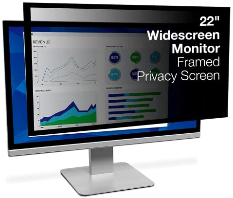 3M PF220W9F Blickschutzfilter Standard für Desktops mit Rahmen 54,6-55,9 cm Weit (entspricht 21,5W-22,0 Weit) 16:9