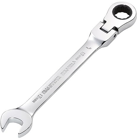 Draper 52014 Hi-Torq - Llave combinada de trinquete de cabeza flexible métrica, 13 mm