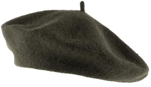 Hat To Socks Einfarbige Baskenmütze aus Wollgemisch für Damen und Herren