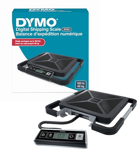 DYMO S100 Digital USB Shipping Scale, 100-Pound Capacity, Heavy Duty - for Weighing Large Mail, Packages