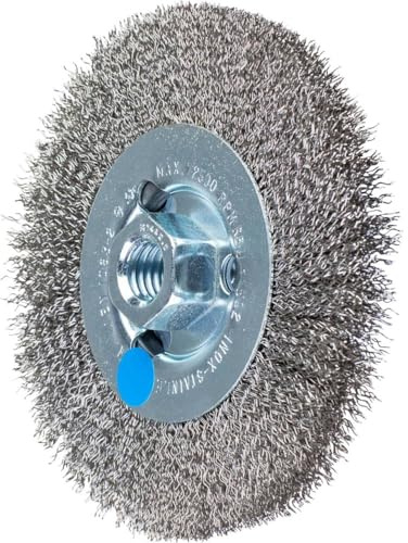 PFERD Rundbürste ungezopft RBU | Ø 115x12mm M14 Edelstahl-Draht-ø 0,30 | 43502202 – für Winkelschleifer