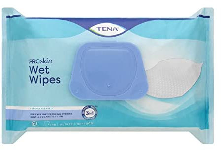 TENA Wet Wipe with plastic lid