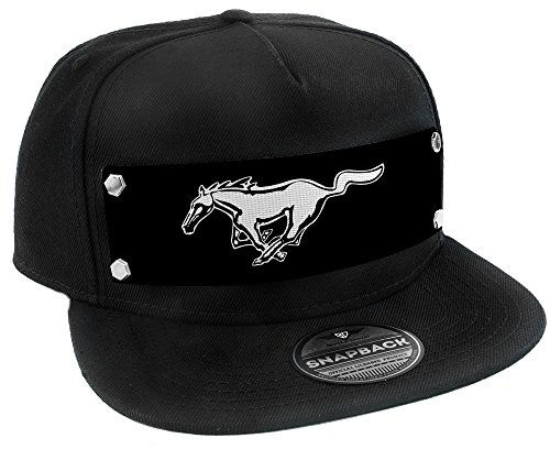 Buckle-Down Casquette Snapback Mustang Pony Logo Blanc/Noir, Multicolore, Taille Unique