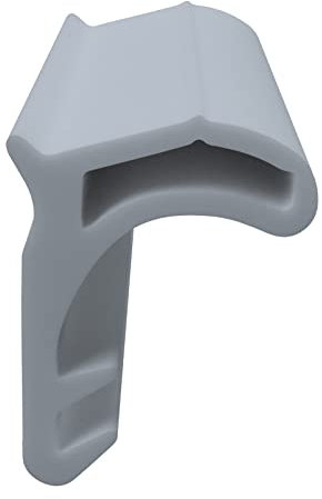 DIWARO® Stahlzargen-Dichtung SZ019 | weiß oder grau | 5 lfm für Haus- und Innentüren. Zum Schallschutz und abdichten der Tür. Bestehend aus TPE (Thermoplastischen Elastomer) (grau)