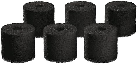OASE 48023 Ersatz Carbon Filterschwamm Set für BioMaster Aquarium Außenfilter, 6 Stück, schwarz