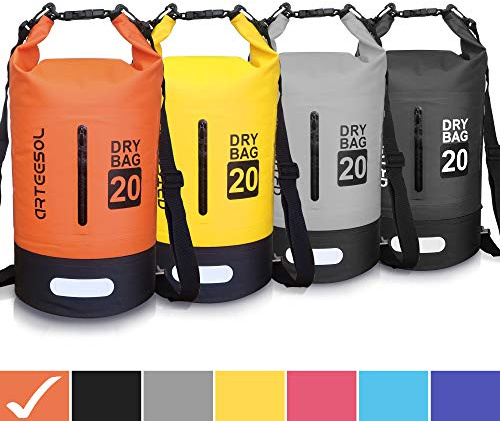 Blackace arteesol Dry Bag - 5L 10L 20L 30L Waterproof trockener Beutel/Sack wasserdichte Tasche mit Langem justierbarem Bügel für Kayaking Boots-Ausflug Kanu/Fischen/Rafting/Schwimmen/Snowboarding
