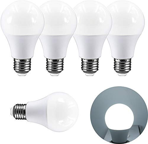 Bombillas LED Esférica Casquillo E27, 12W Equivalencia halógena 120W, Blanco frio 6000K, 1200 Lúmenes,Bombilla LED de bajo consumo,No regulable, Pack de 5 Unidades