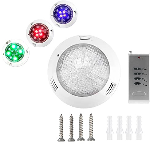 LED-Unterwasserstrahler 35W RGB IP68 wasserdicht mit Fernbedienung Unterwasserlichter für Pool, Teich, Brunnen, Steingarten