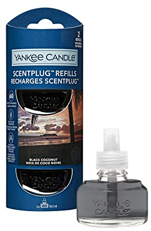 Yankee Candle ScentPlug Fragrance Refills | Black Coconut Plug in Air Freshener Oil | Up to 60 Days of Fragrance | 2 Count