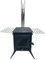 Outbacker Firebox Vista Eco Burn Portable Wood Burning Stove & Complete 2.68m Flue Kit – 3.5kW Heat Output | Lightweight 12kg Tent Stove with Glass Door & Eco Burn Technology | Kit & Bag