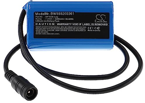 vhbw Akku kompatibel mit Square LED Light LED-Leuchte (5200 mAh, 7,4 V, Li-Ion)