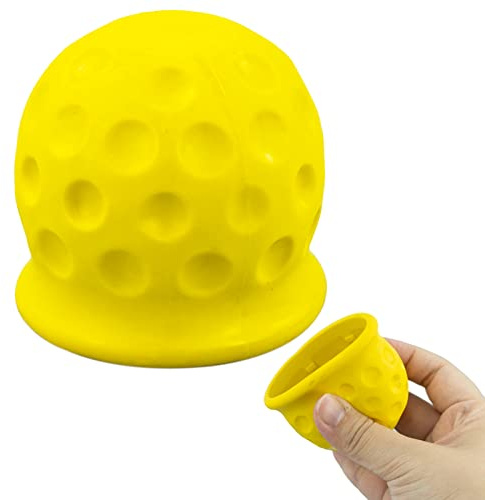 SZCXDKJ Trailer Hitch Ball Cover Universal 50mm, Black Rubber Tow Bar Cover, Car Wash Proof, Abrasion & Dirt Protection