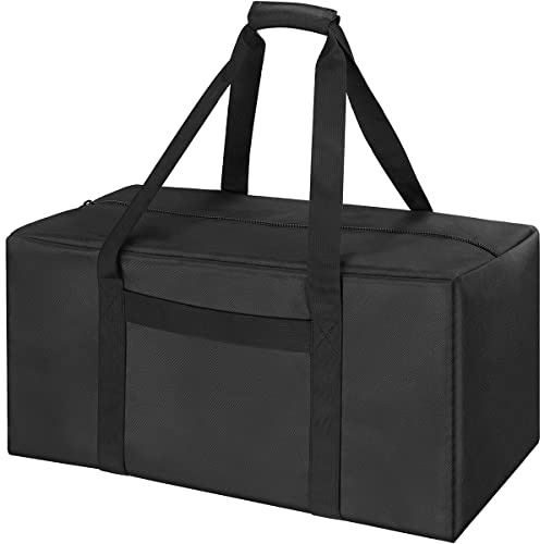 INFANZIA 53L Kleine Sporttasche, Faltbare Reisetasche, Schwarz | 53L Kapazität, 60x30x30 cm, Handgepäck Wochenende Tasche mit Verbesserter Reißverschluss, Wasserdicht, Sport und Fitness