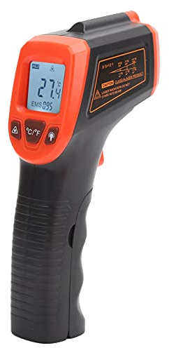 Infraröd Termometer, -50℃ Till 600℃ Beröringsfri Digital Temperaturpistol med LCD-skärm och Minnesfunktion, IR-termometerpistol för Matlagning, Grill, Pizzaugn, Grill och Motor (Röd)
