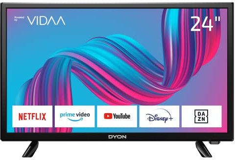 DYON Movie Smart 24 VX 60 cm (24 Zoll) Fernseher (HD Smart TV, HD Triple Tuner (DVB-C/-S2/-T2), App Store, Prime Video, Netflix, YouTube, DAZN, Disney+)