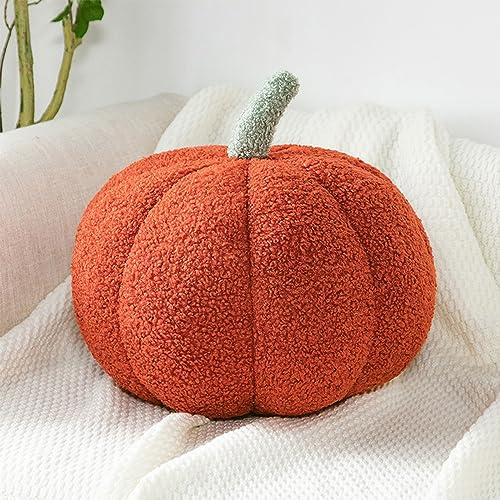 Zkaoai Cuscino a Forma di Zucca per Decorazione Casa - Ringraziamento e Halloween, Peluche Decorativo per Cameretta Bambini