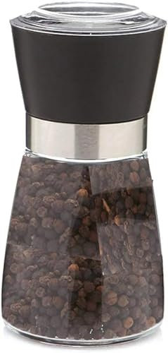 Black Pepper Grinder | 280 Gram | Whole Black Pepper | Glass Grinder | Kali Mirch
