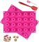 AVIMYA Mini Gugelhupfform Silikon 2 Stück Gugelhupf Backform 20 Cavity mit Antihaftbeschichtung für Kuchen Muffins Brownies Puddings 30x20x2.4cm, Rosa, mit Liquid Dropper und Spateln