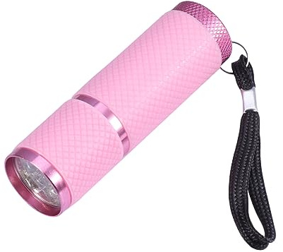 Housoutil Lampe Torche de Détection D'argenté UV 9 LED en Alliage D'aluminium Résistante à L'eau et Antidérapante pour Authentification de Monnaie et Activités Extérieures