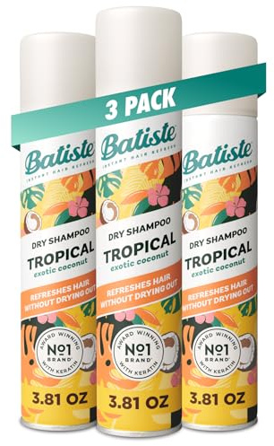 Batiste Tropical Dry Shampoo, Waterless Shampoo, 3.81oz 3 pack