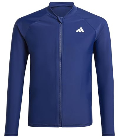 adidas Unisex Kids Longsleeve Rashguard Kids, Dark Blue/Semi Lucid Blue, 11-12 Years
